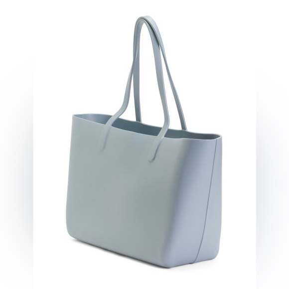 NWT $235 MANSUR GAVRIEL Eva Rubber Made In Italy Large Tote in Cielo! - Picture 5 of 6